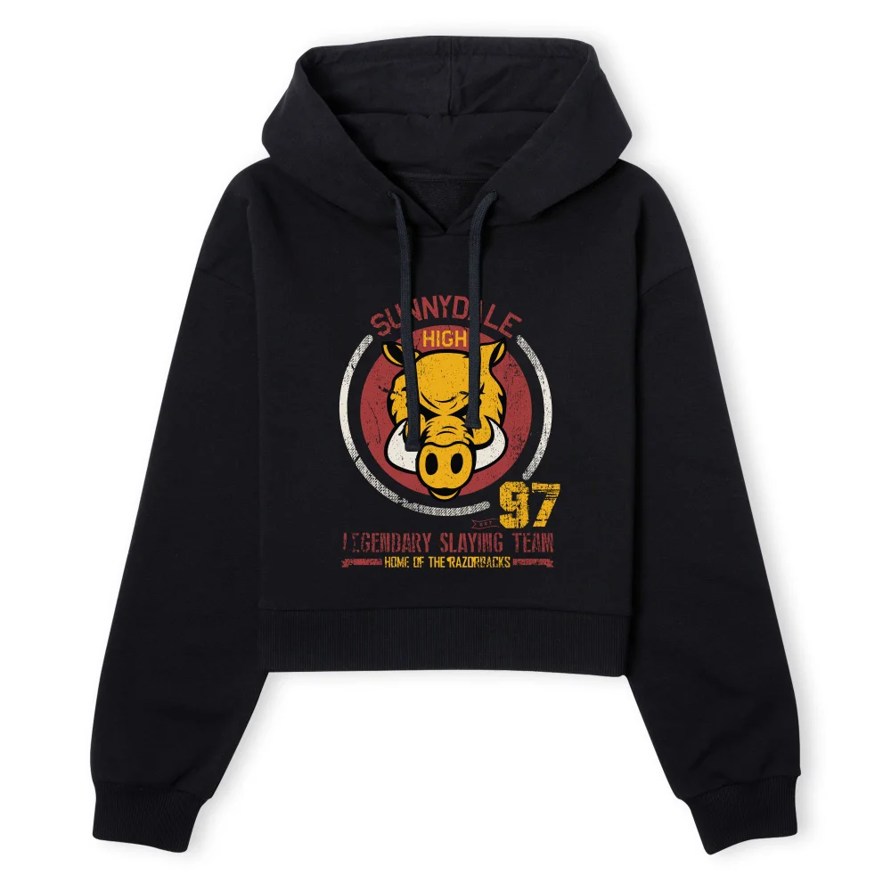 Buffy The Vampire Slayer Sunnydale High Varsity Women's Cropped Hoodie - Black - XS - Noir Image 1