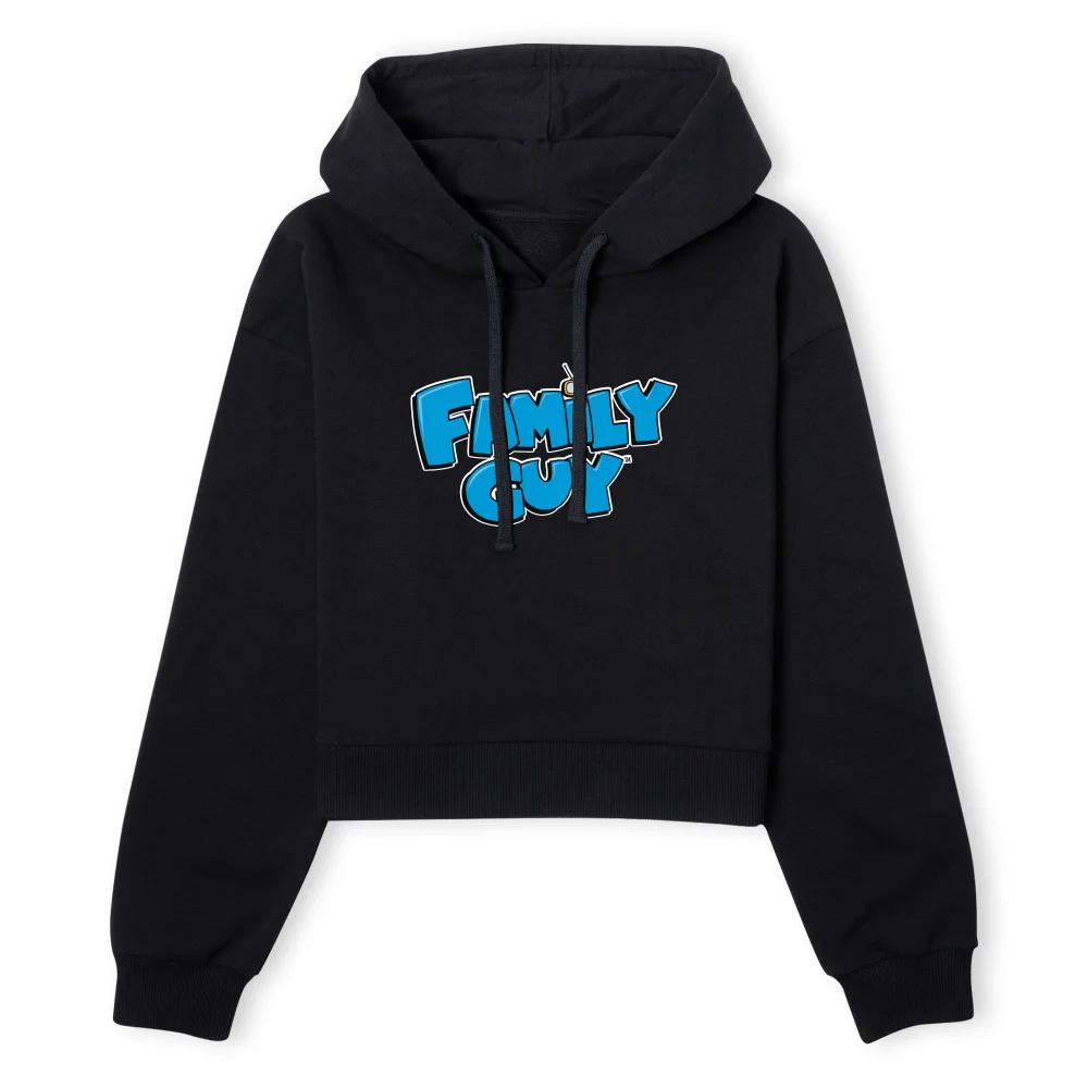 Family Guy Logo Women's Cropped Hoodie - Black - XS - Noir Image 1