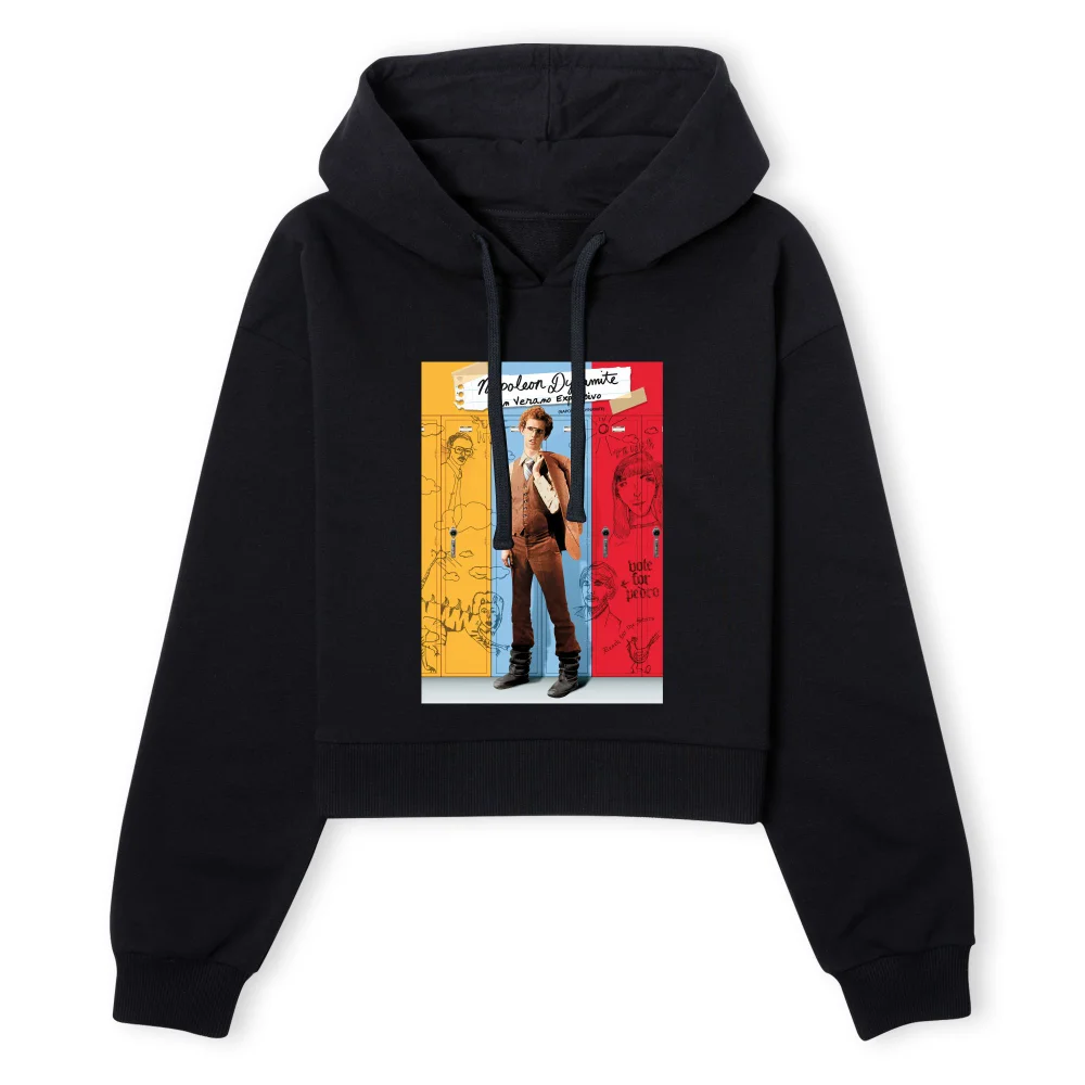 Napoleon Dynamite Poster Women's Cropped Hoodie - Black - XS - Noir Image 1