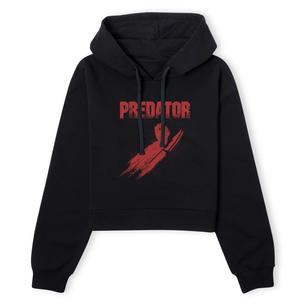 Predator Arm Blades Women's Cropped Hoodie - Black - XS - Noir Image 1