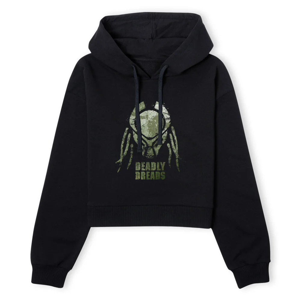 Predator Deadly Dreads Women's Cropped Hoodie - Black - XS - Noir Image 1