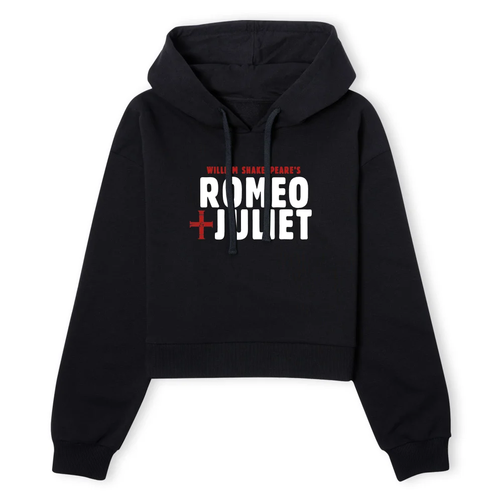 Romeo and Juliet Logo Women's Cropped Hoodie - Black - XS - Noir Image 1