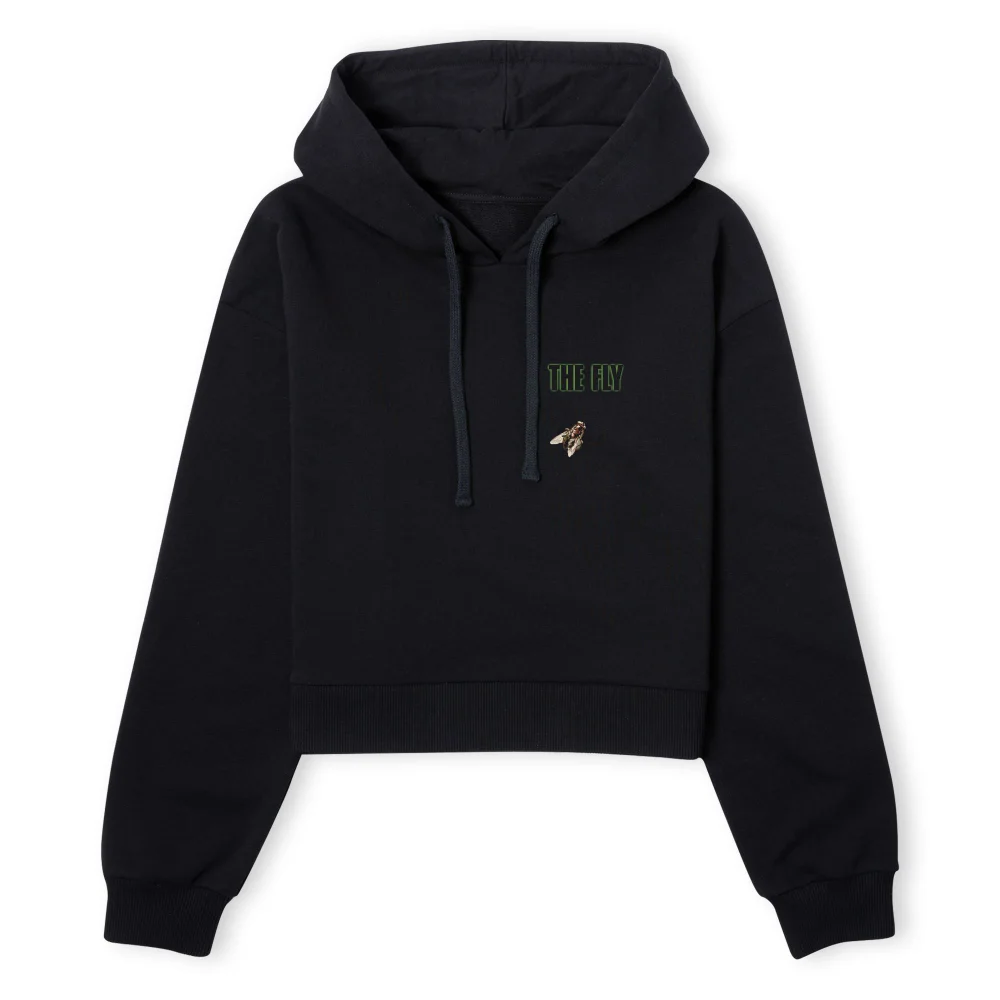 The Fly Giant Fly Women's Cropped Hoodie - Black - XS - Noir Image 1