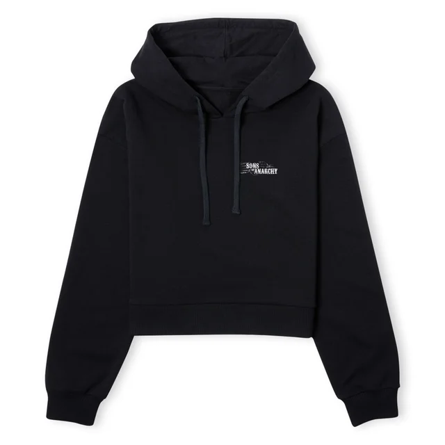Sons of Anarchy Redwood Pocket Women's Cropped Hoodie - Black