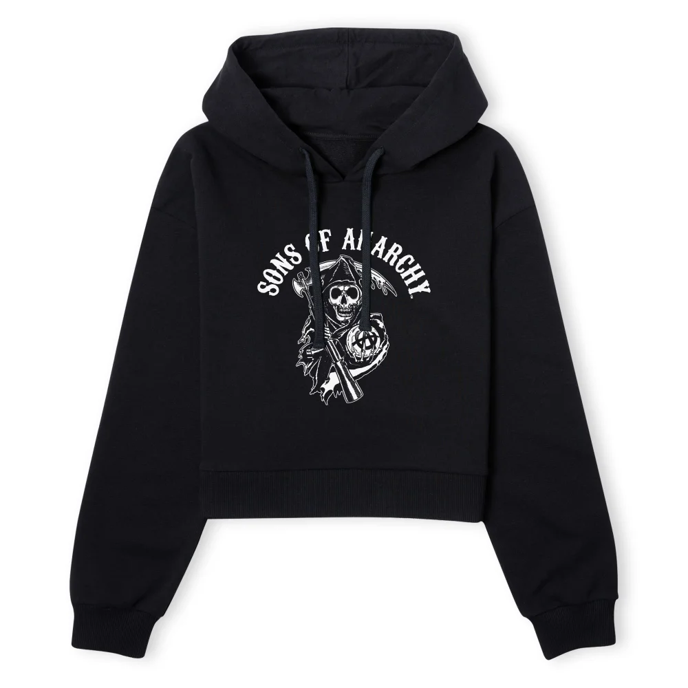 Sons of Anarchy Arched Reaper Women's Cropped Hoodie - Black - XS - Noir Image 1