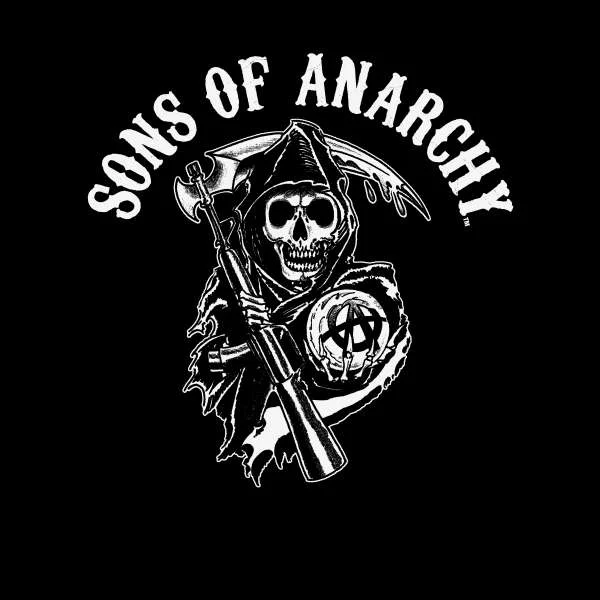 Sons of Anarchy Arched Reaper Women's Cropped Hoodie - Black
