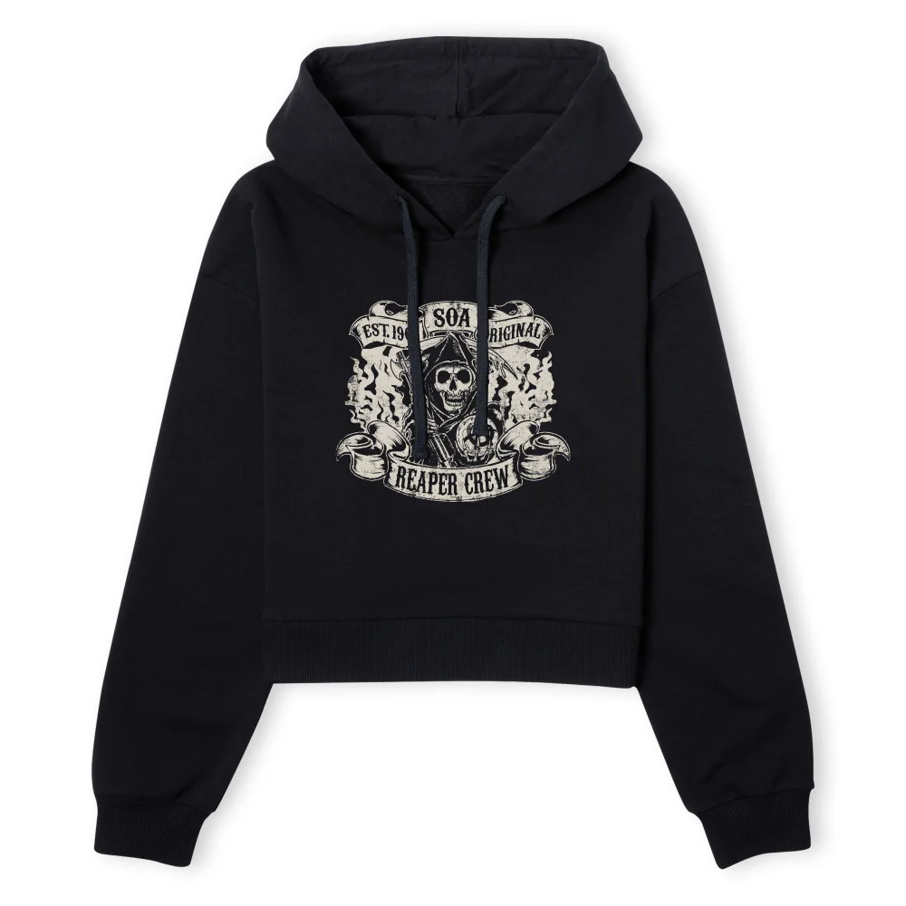 Sons of Anarchy Reaper Crew Women's Cropped Hoodie - Black - XS - Noir Image 1