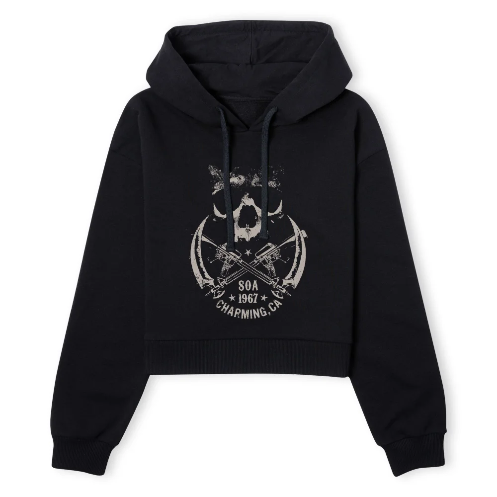 Sons of Anarchy 1967 Charming Women's Cropped Hoodie - Black - XS - Noir Image 1