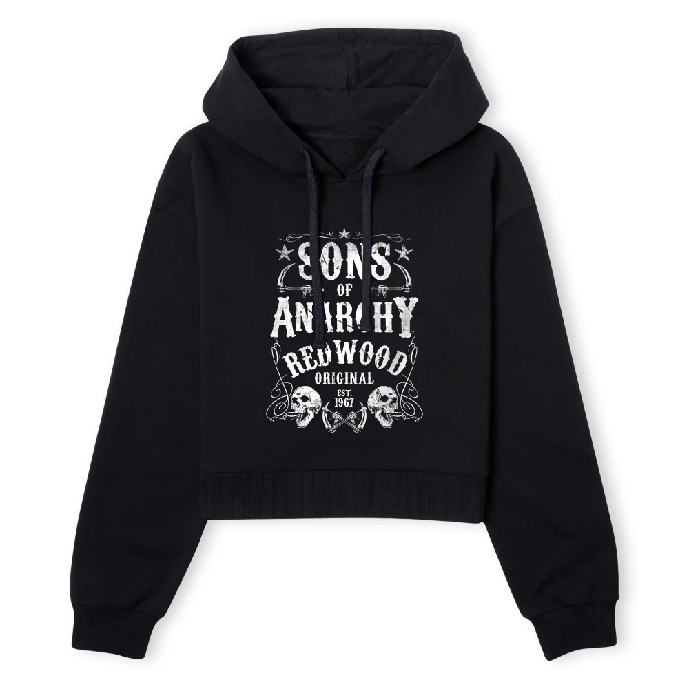 Sons of Anarchy Redwood Original Women's Cropped Hoodie - Black - XS - Noir Image 1