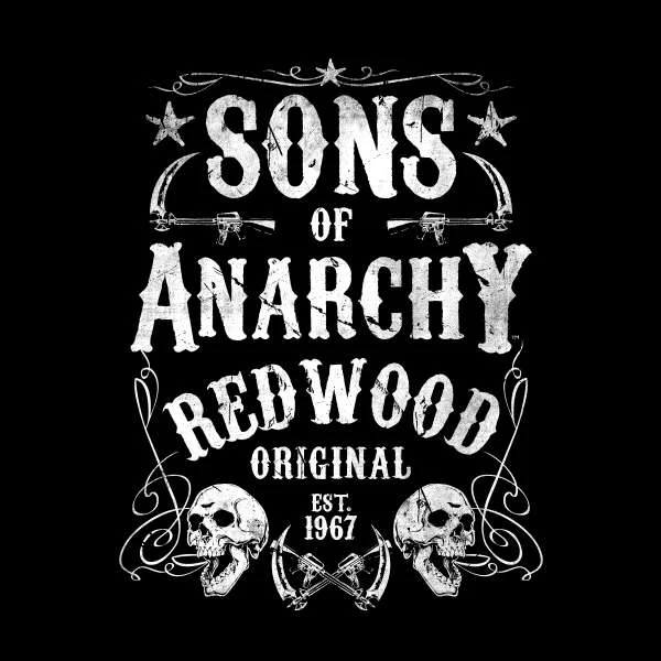 Sons of Anarchy Redwood Original Women's Cropped Hoodie - Black