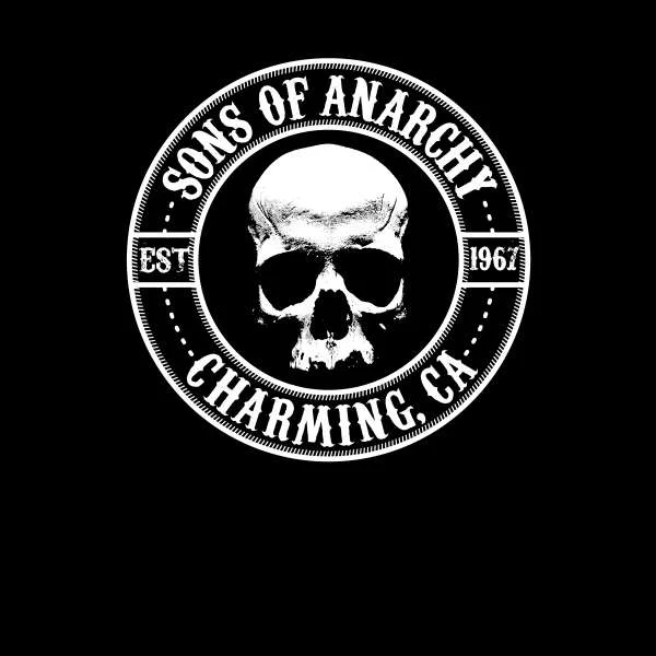 Sons of Anarchy Charming CA Women's Cropped Hoodie - Black