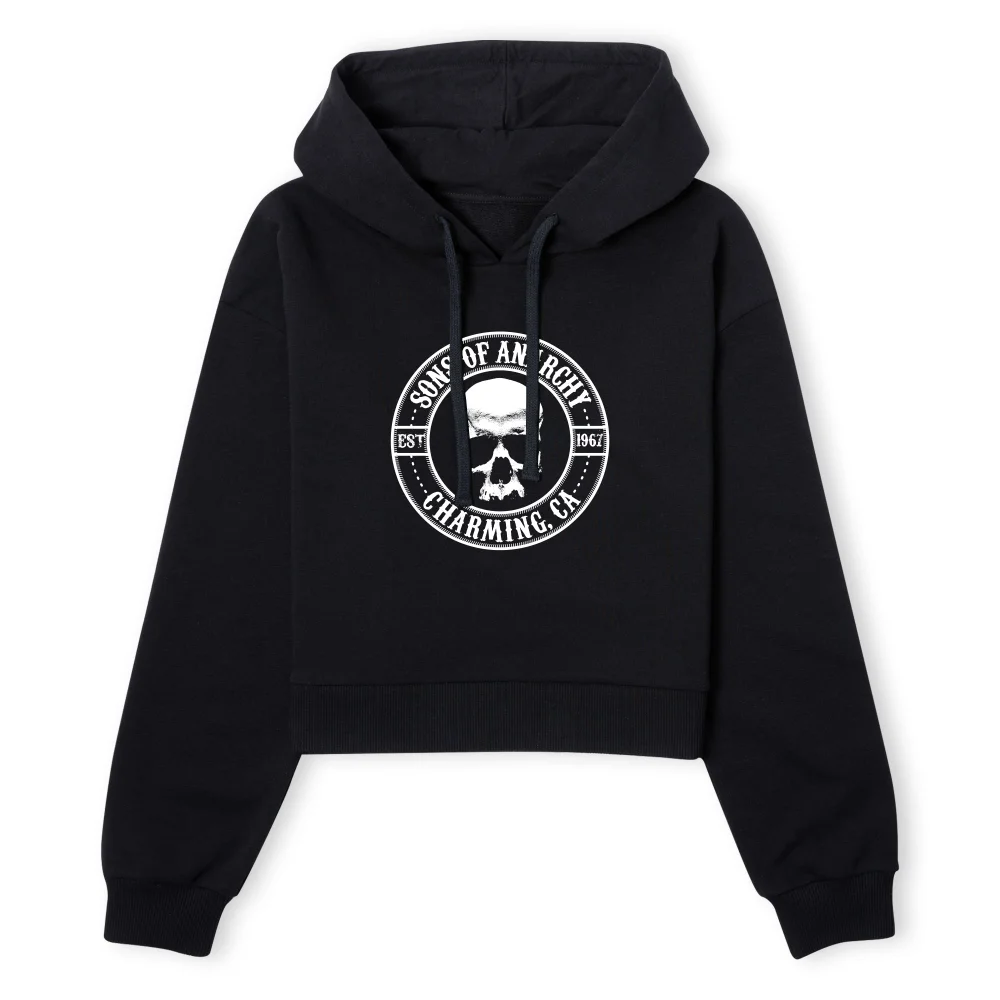 Sons of Anarchy Charming CA Women's Cropped Hoodie - Black - XS - Noir Image 1