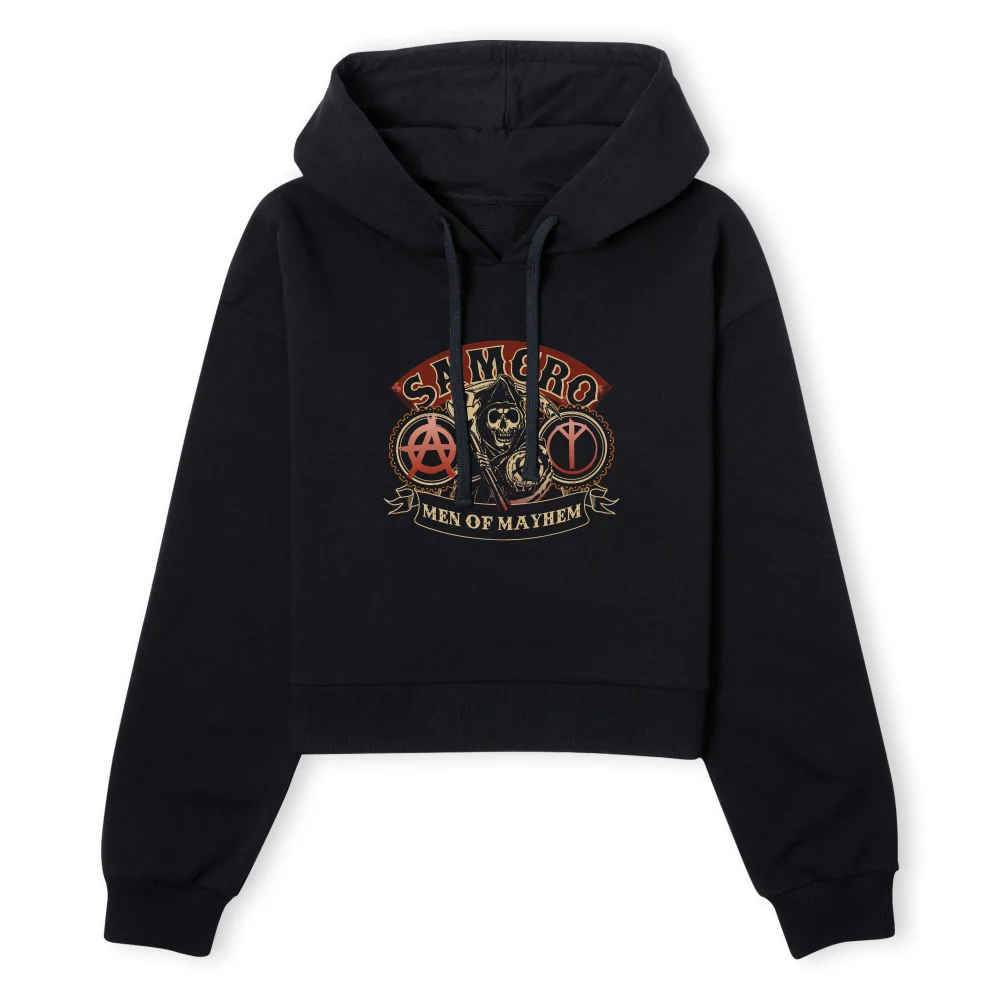 Sons of Anarchy Men Of Mayhem Women's Cropped Hoodie - Black - XS - Noir Image 1