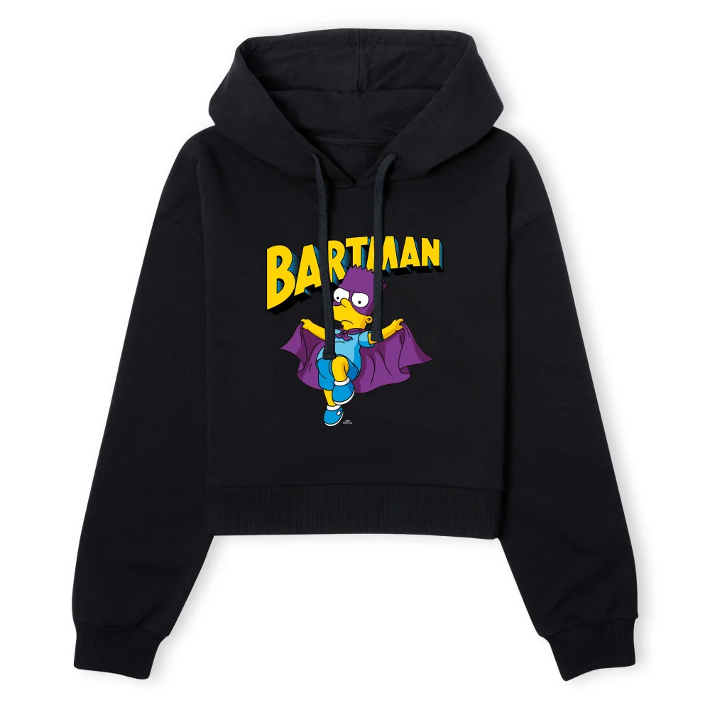 The Simpsons Bartman Women's Cropped Hoodie - Black - XS - Noir Image 1