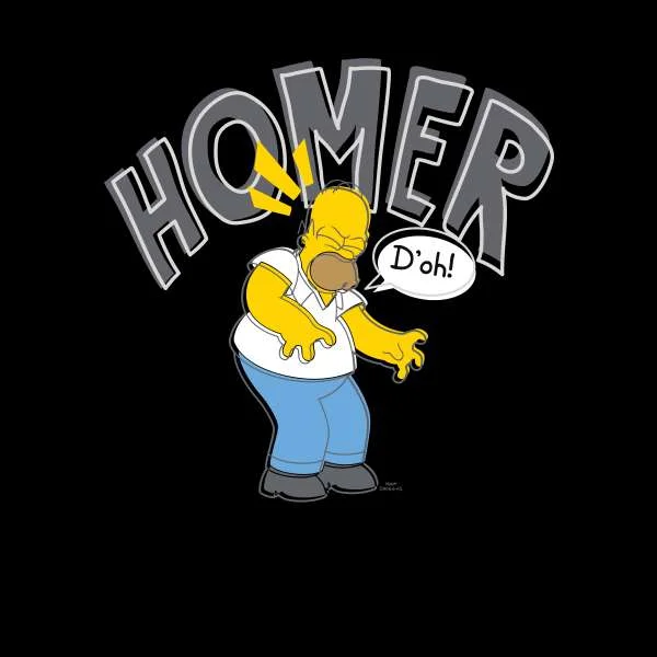 The Simpsons Homer D'Oh Women's Cropped Hoodie - Black