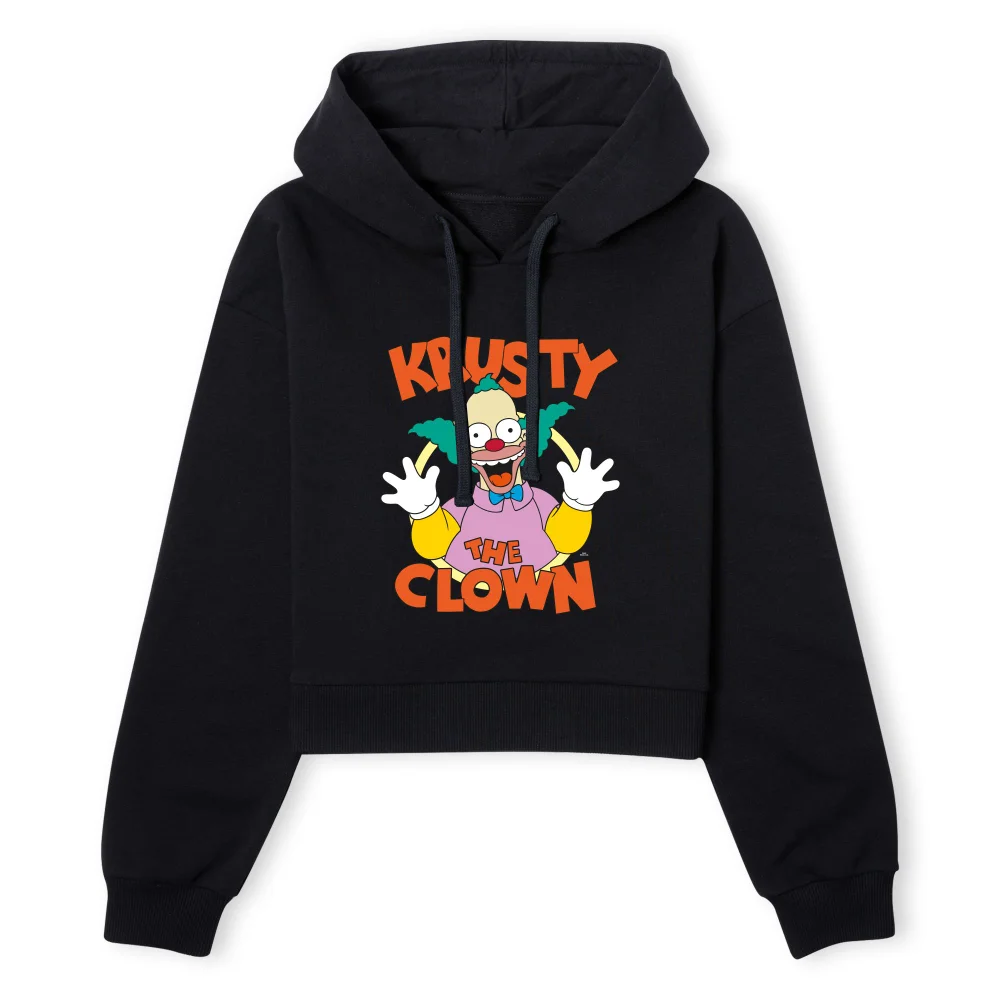 The Simpsons Krusty The Clown Women's Cropped Hoodie - Black - XS - Noir Image 1
