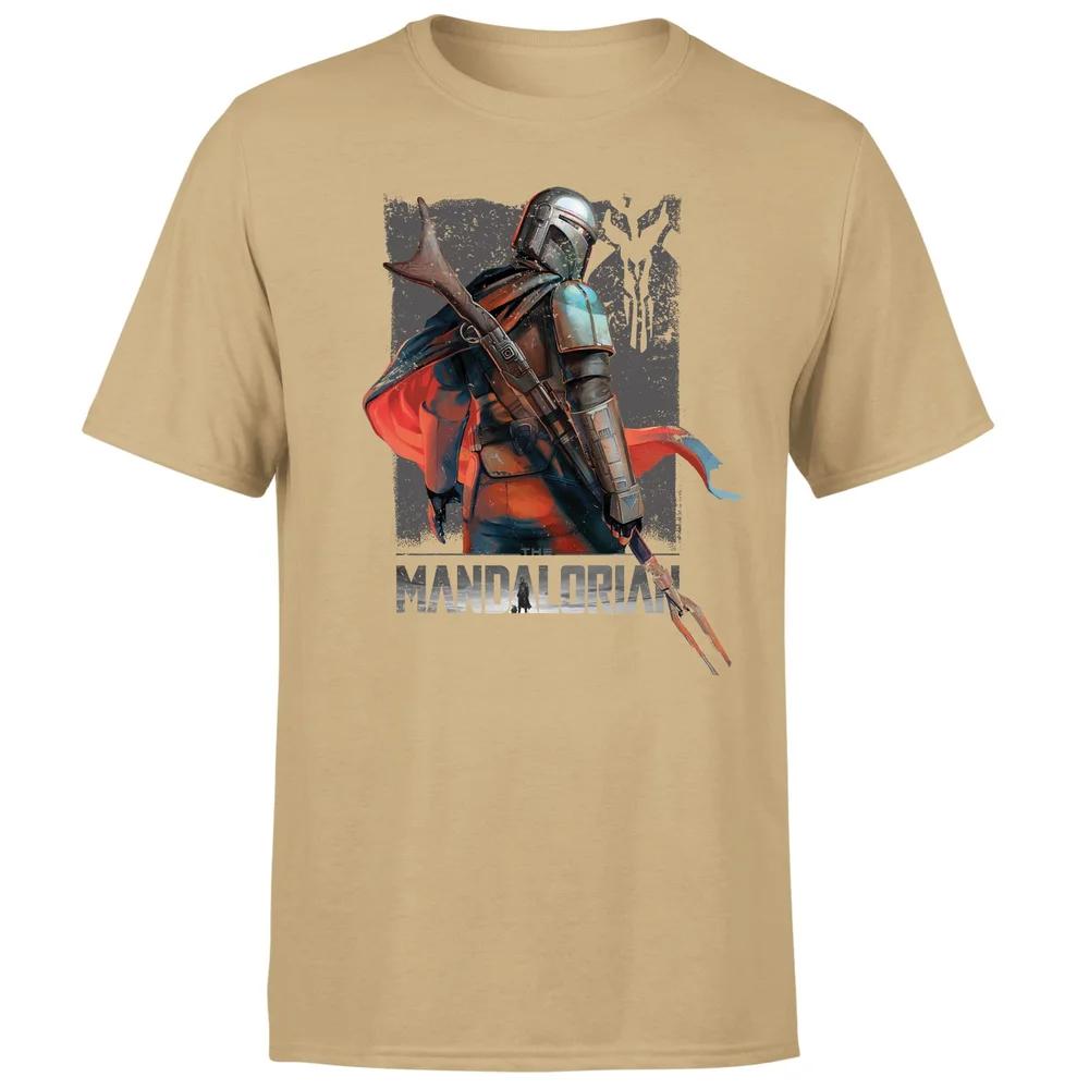 Star Wars The Mandalorian Colour Edit Men's T-Shirt - Tan - S Image 1