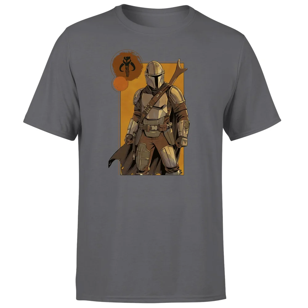 Star Wars The Mandalorian Composition Men's T-Shirt - Charcoal - S Image 1