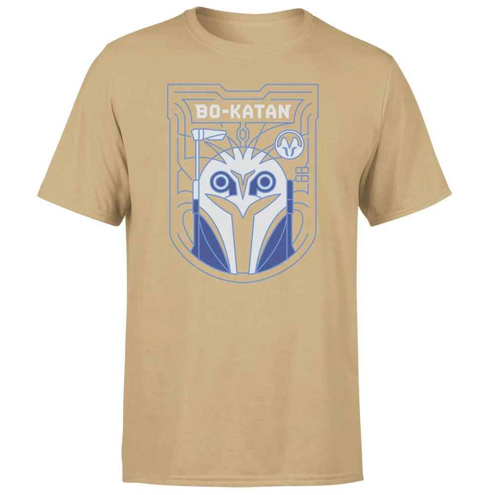 Star Wars The Mandalorian Bo-Katan Badge Men's T-Shirt - Tan - S Image 1