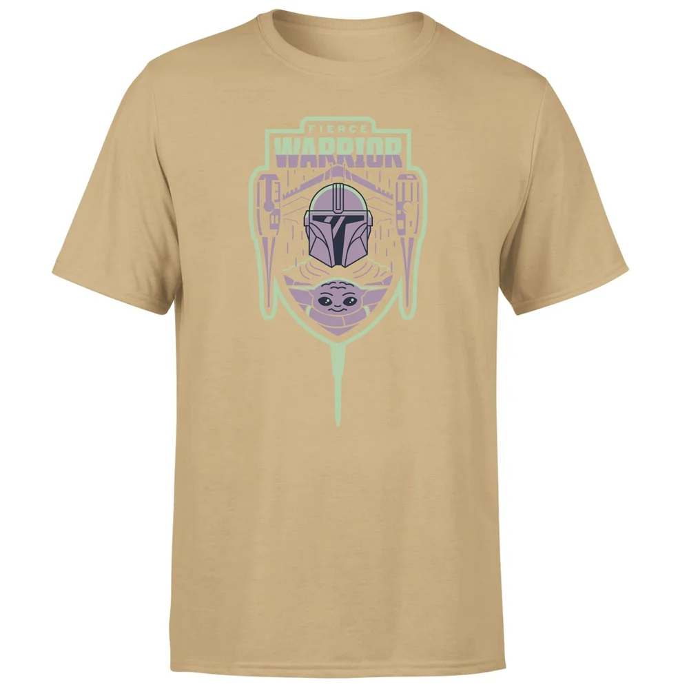 Star Wars The Mandalorian Fierce Warrior Men's T-Shirt - Tan - S Image 1