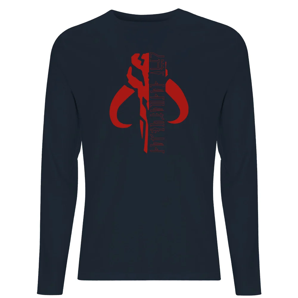 Star Wars The Mandalorian Mando Badge Men's Long Sleeve T-Shirt - Navy - S Image 1