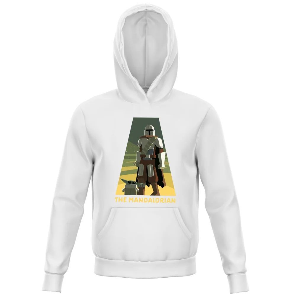 Star Wars The Mandalorian Artistic Pose Kids' Hoodie - Green - 3-4 ans Image 1