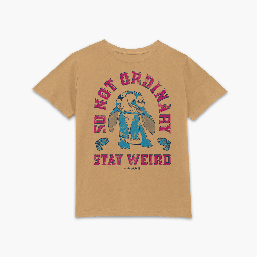 Lilo & Stitch Stay Weird Kids' T-Shirt - Tan - 3-4 ans - Tan Image 1