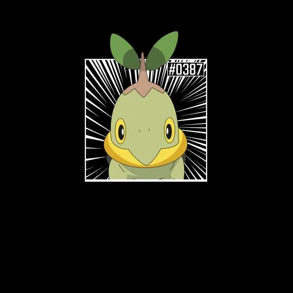 Pokemon Turtwig Women's Cropped Hoodie - Black