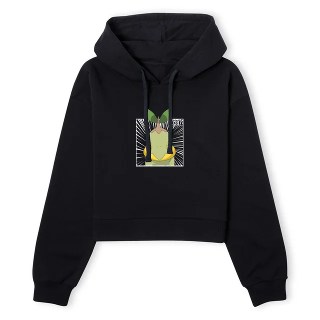 Pokemon Turtwig Women's Cropped Hoodie - Black