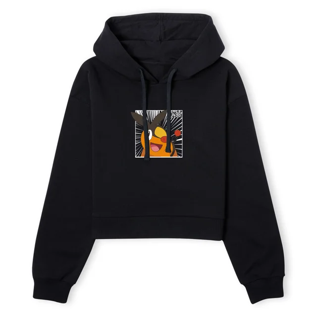 Pokemon Tepig Women's Cropped Hoodie - Black