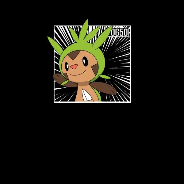 Pokemon Chespin Women's Cropped Hoodie - Black