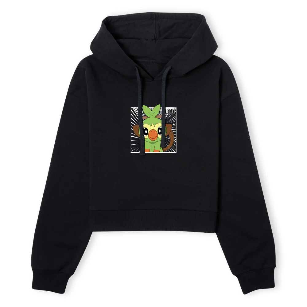 Pokemon Grookey Women's Cropped Hoodie - Black - XS Image 1