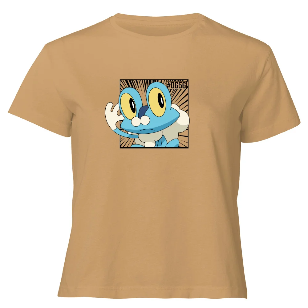 Pokemon Froakie Women's Cropped T-Shirt - Tan - XL Image 1