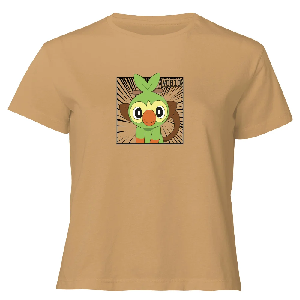 Pokemon Grookey Women's Cropped T-Shirt - Tan - XL Image 1