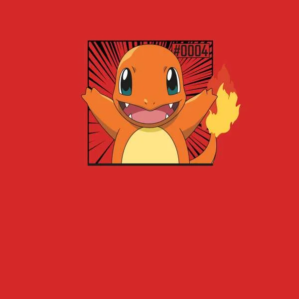 Pokémon Pokédex Charmander #0004 Hoodie - Red