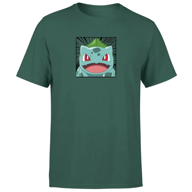 Pokémon Pokédex Bulbasaur #0001 Men's T-Shirt - Green