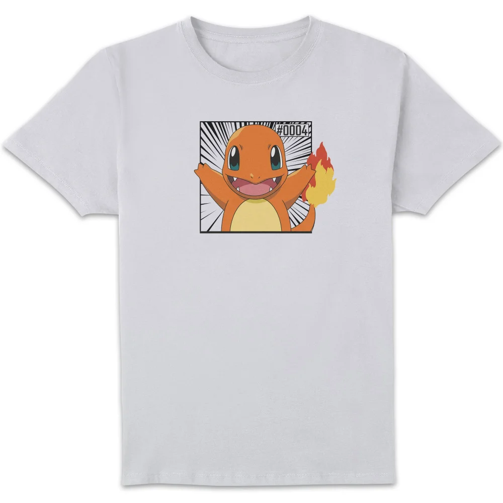 Pokémon Pokédex Charmander #0004 Men's T-Shirt - White - S Image 1