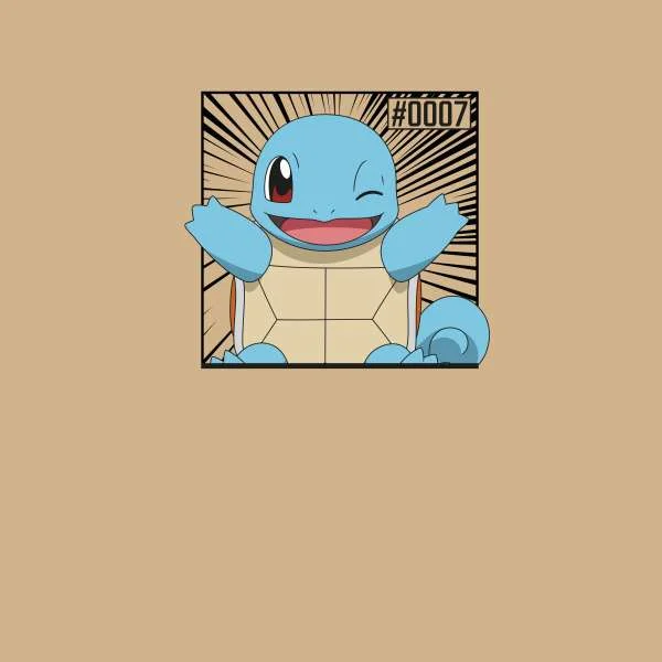 Pokémon Pokédex Squirtle #0007 Men's T-Shirt - Tan