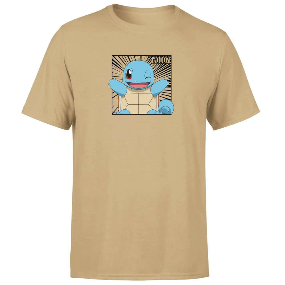 Pokémon Pokédex Squirtle #0007 Men's T-Shirt - Tan - L Image 1