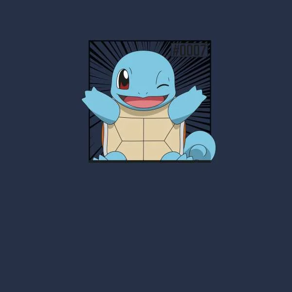 Pokémon Pokédex Squirtle #0007 Men's T-Shirt - Navy
