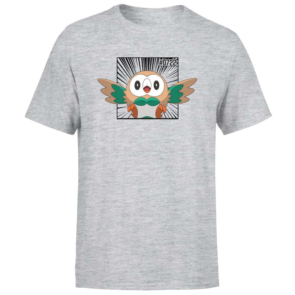 Pokemon Rowlet Men's T-Shirt - Grey - S Image 1