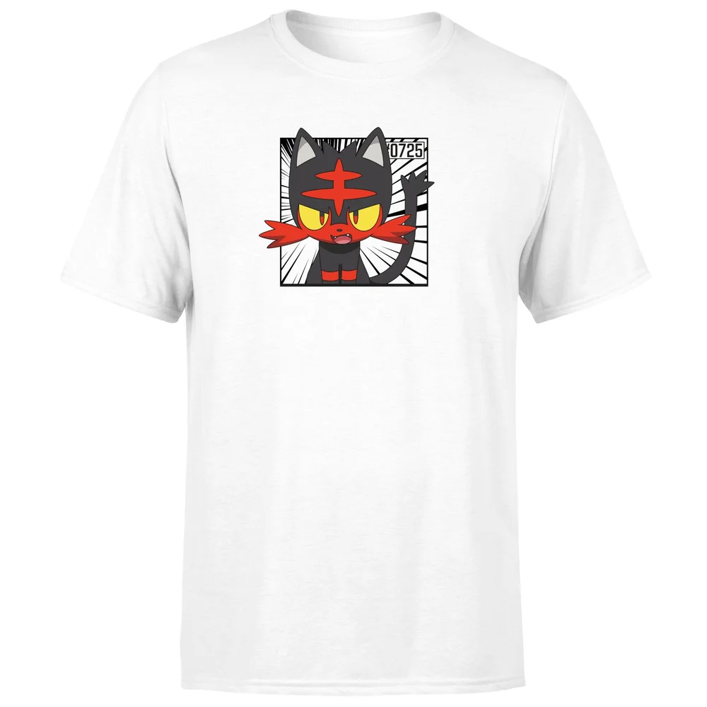 Pokemon Litten Men's T-Shirt - White - S Image 1
