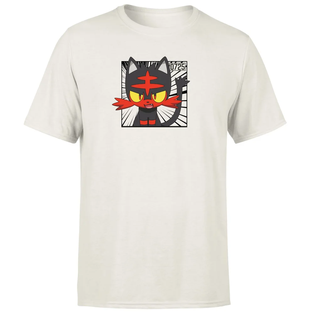 Pokemon Litten Men's T-Shirt - Cream - L Image 1