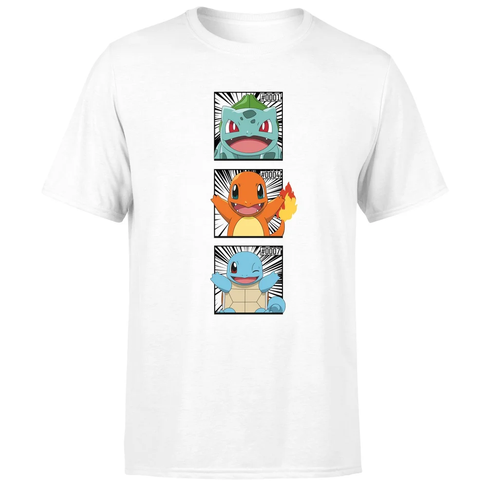 Pokemon Generation 1 Starters Men's T-Shirt - White - S Image 1