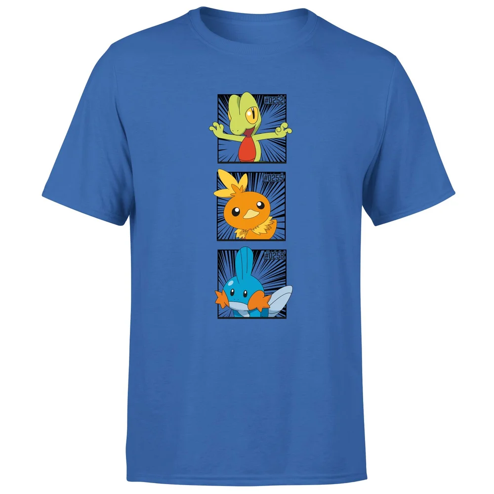 Pokemon Generation 3 Starters Men's T-Shirt - Blue - S Image 1