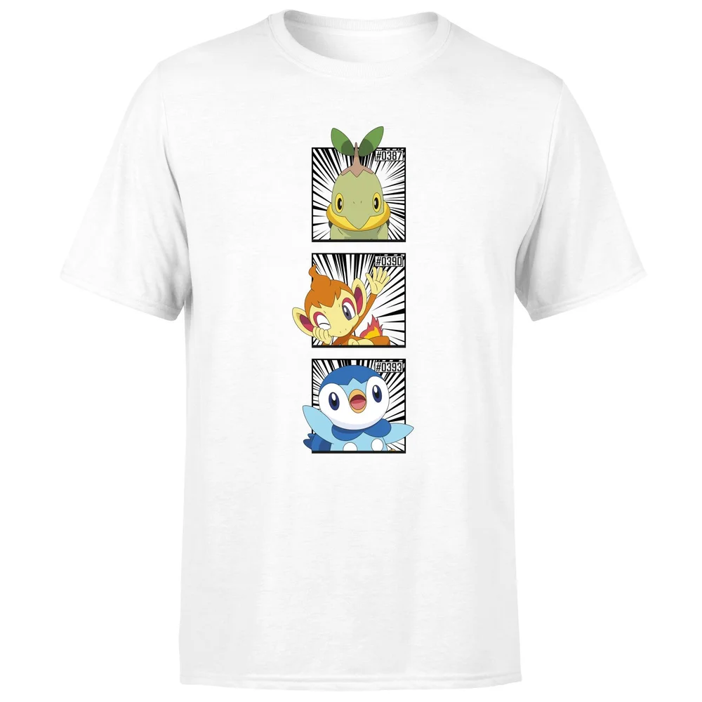 Pokemon Generation 4 Starters Men's T-Shirt - White - S Image 1