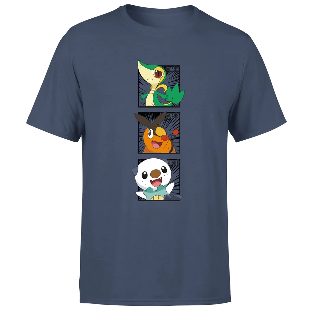Pokemon Generation 5 Starters Men's T-Shirt - Navy - S Image 1