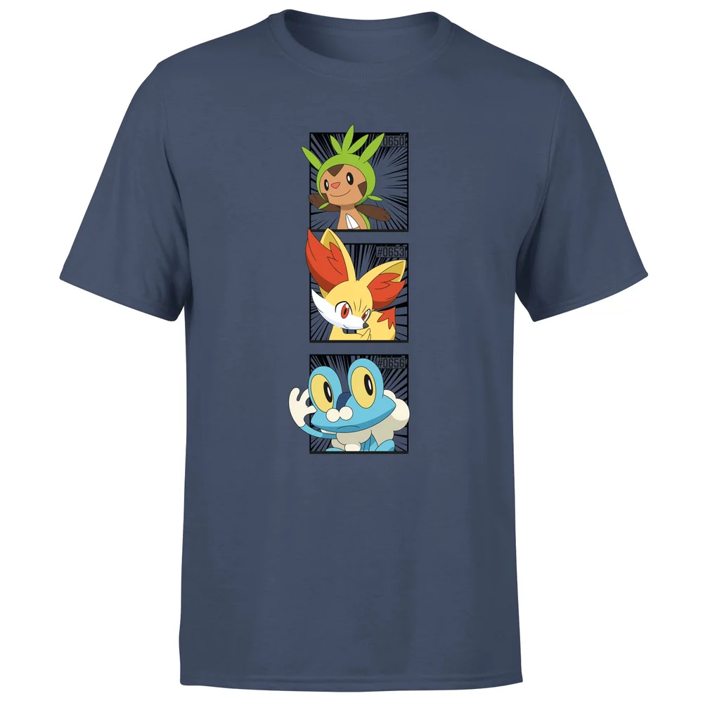 Pokemon Generation 6 Starters Men's T-Shirt - Navy - S Image 1