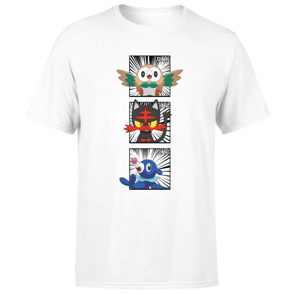 Pokemon Generation 7 Starters Men's T-Shirt - White - S Image 1