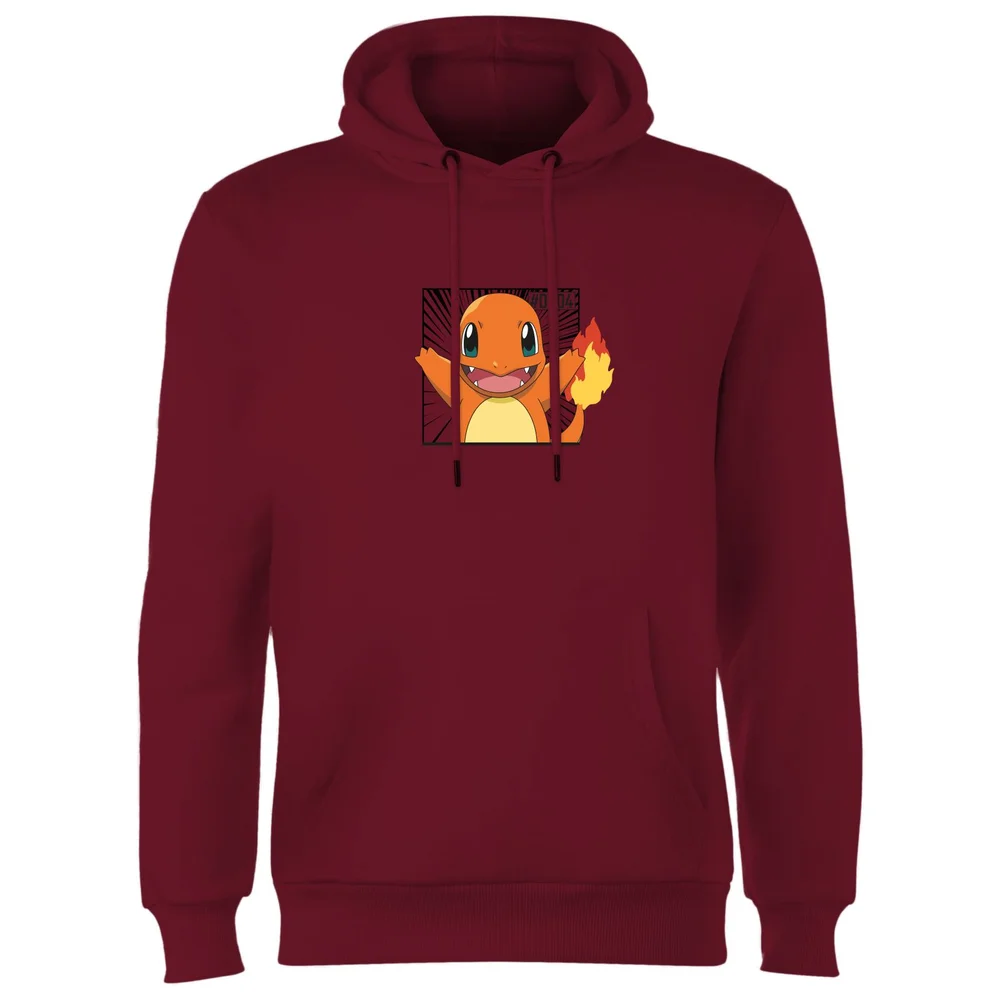 Pokémon Pokédex Charmander #0004 Hoodie - Burgundy - S Image 1